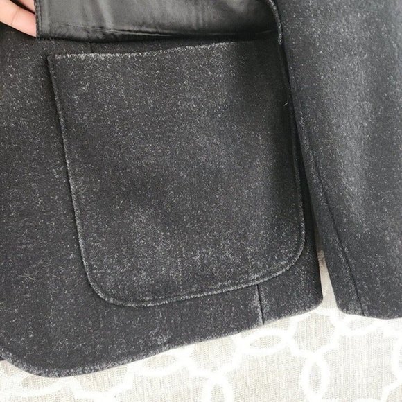 Vince. Wool Blend Black Distressed Men's Blazer 42 - Picture 8 of 12